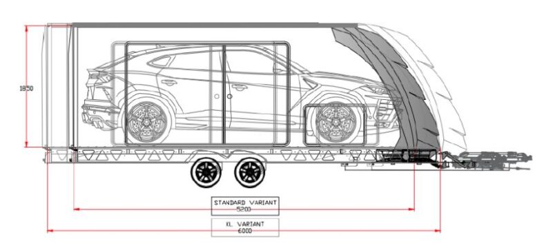 Turatello Autotransporter T35 3500kg Laner Anhänger